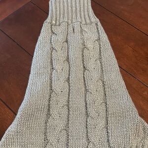 Cozy Cable Knit Dog Sweater - Gray